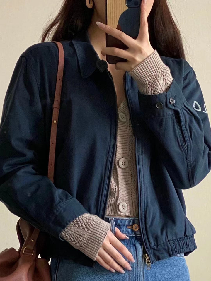 Damen Modische Bomberjacke Drune