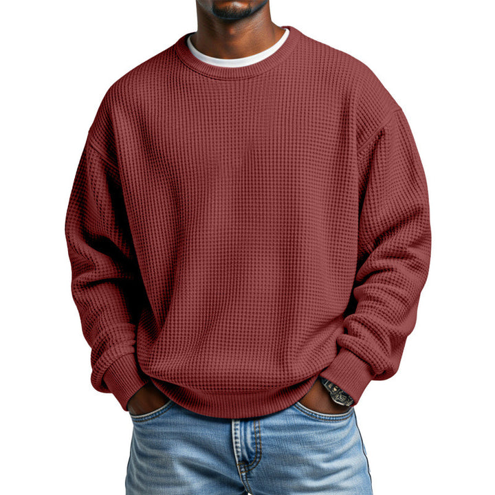 Herren Bequemer Sweatpullover mit Waffelstruktur Drune