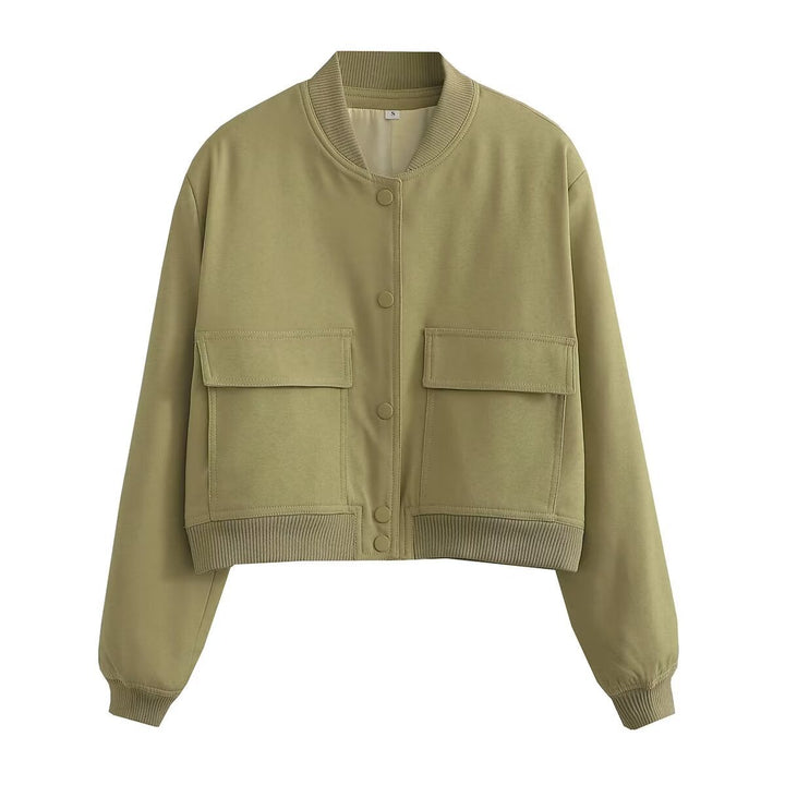 Damen modische Utility-Jacke mit praktischen Taschen und edlem Schnitt Drune