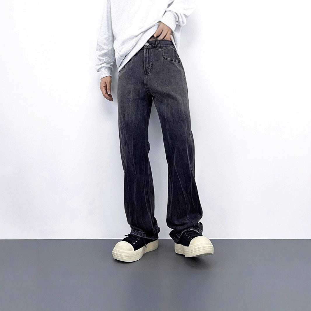 Damen Hohe Taille Baggy Jeans Drune