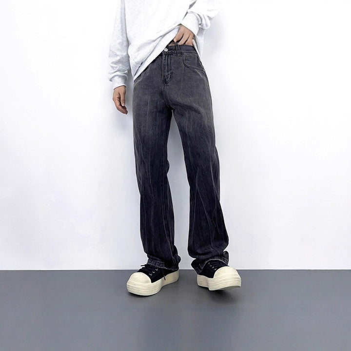 Damen Hohe Taille Baggy Jeans Drune