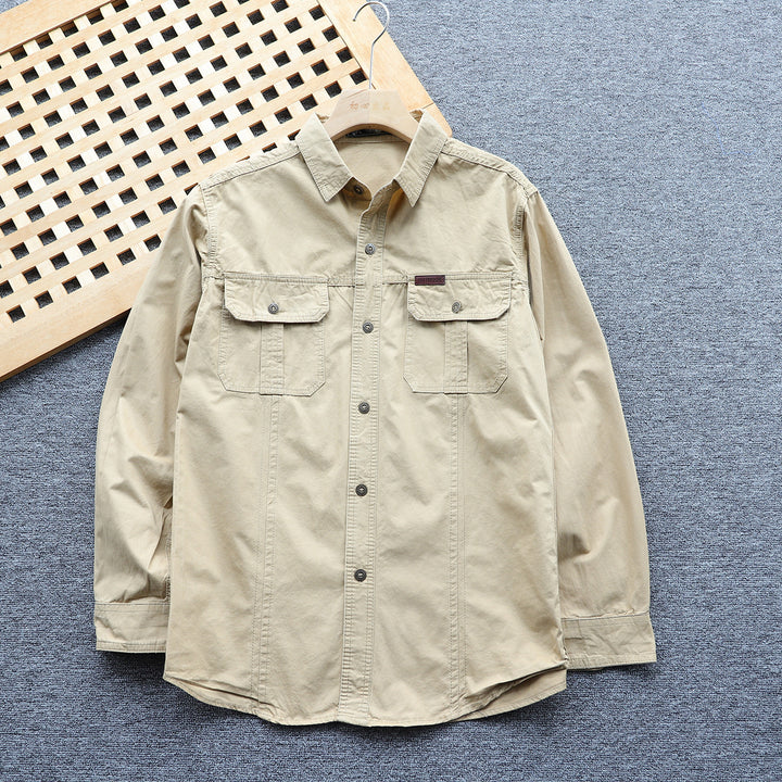 Herren Utility-Hemdjacke mit Brustklappen und verstärkten Nähten Drune