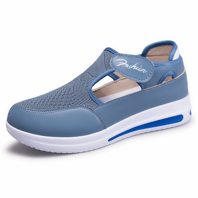 Damen Flexible Slip-On Fitnessschuhe mit atmungsaktiver Netzoberfläche Drune