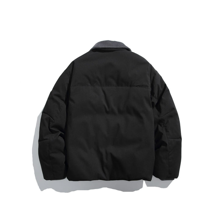 Herren Isolierte Fieldjacke im Workwear-Stil mit Cordkragen, Ellenbogen-Patches und aufgesetzten Taschen Drune