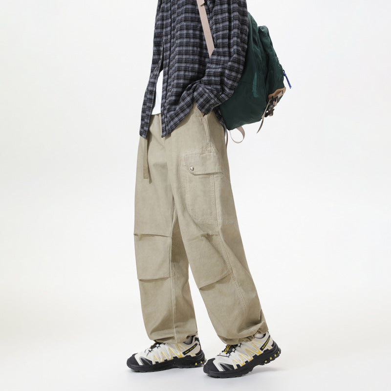 Herren Relaxed Cargo-Hose mit elastischem Bund, Lagen-Paneelen und Utility-Taschen Drune