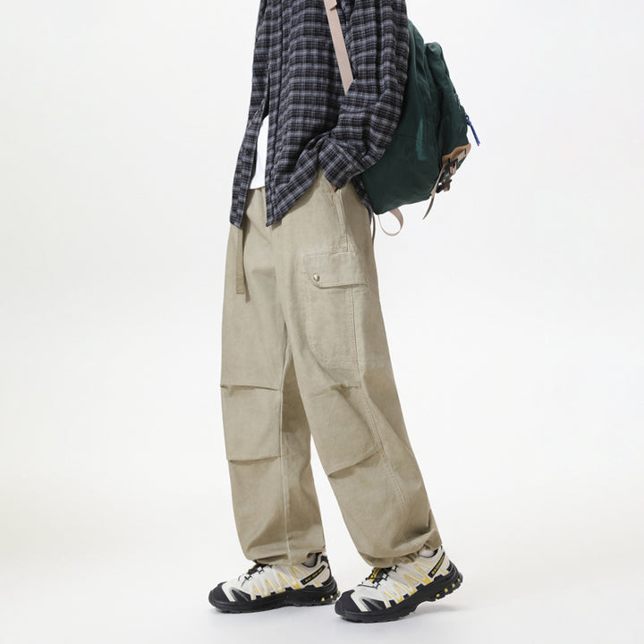Herren Relaxed Cargo-Hose mit elastischem Bund, Lagen-Paneelen und Utility-Taschen Drune