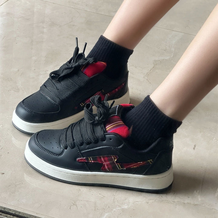 Damen Sportliche Low-Top Sneakers mit atmungsaktiver Mesh-Oberfläche und dämpfender Sohle Drune