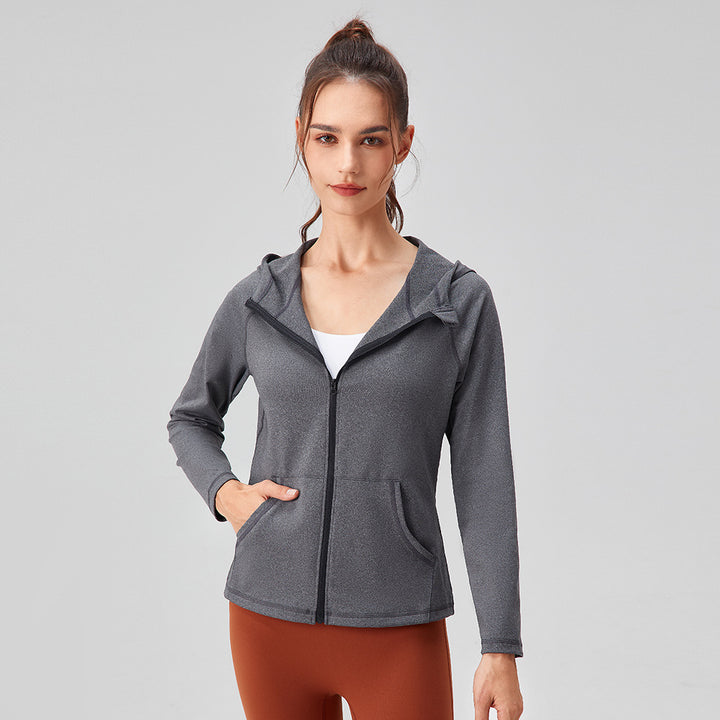 Damen Sportliche Kapuzenjacke mit leichtem Material und praktischen Taschen Drune