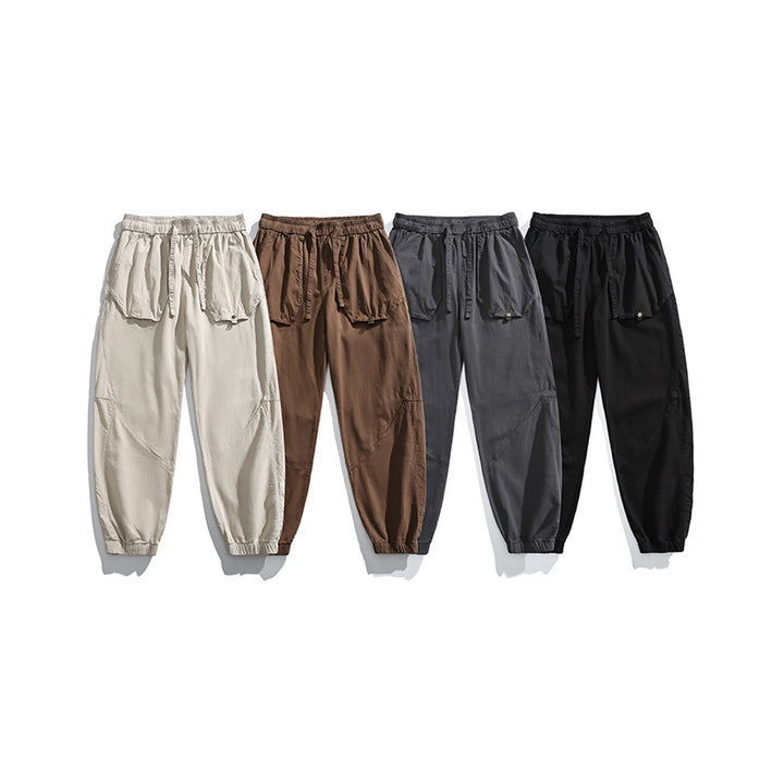 Herren Utility-Joggerhose mit übergroßen Klappentaschen, Tunnelzugbund und elastischen Bündchen Drune