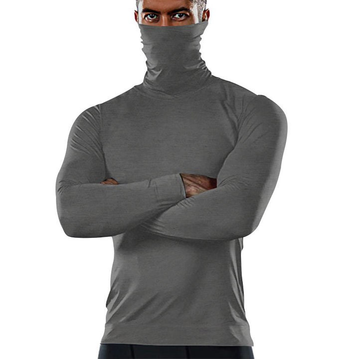 Herren Funktionsshirt mit hohem Kragen und anschmiegsamer Passform Drune