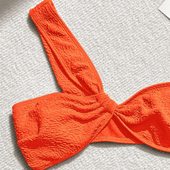 Damen Bandeau-Bikini mit ausgefallenem Strukturdesign Drune