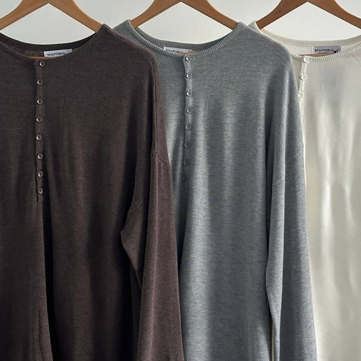 Damen Lässiger Strickpullover mit modernen Knopfdetails Drune