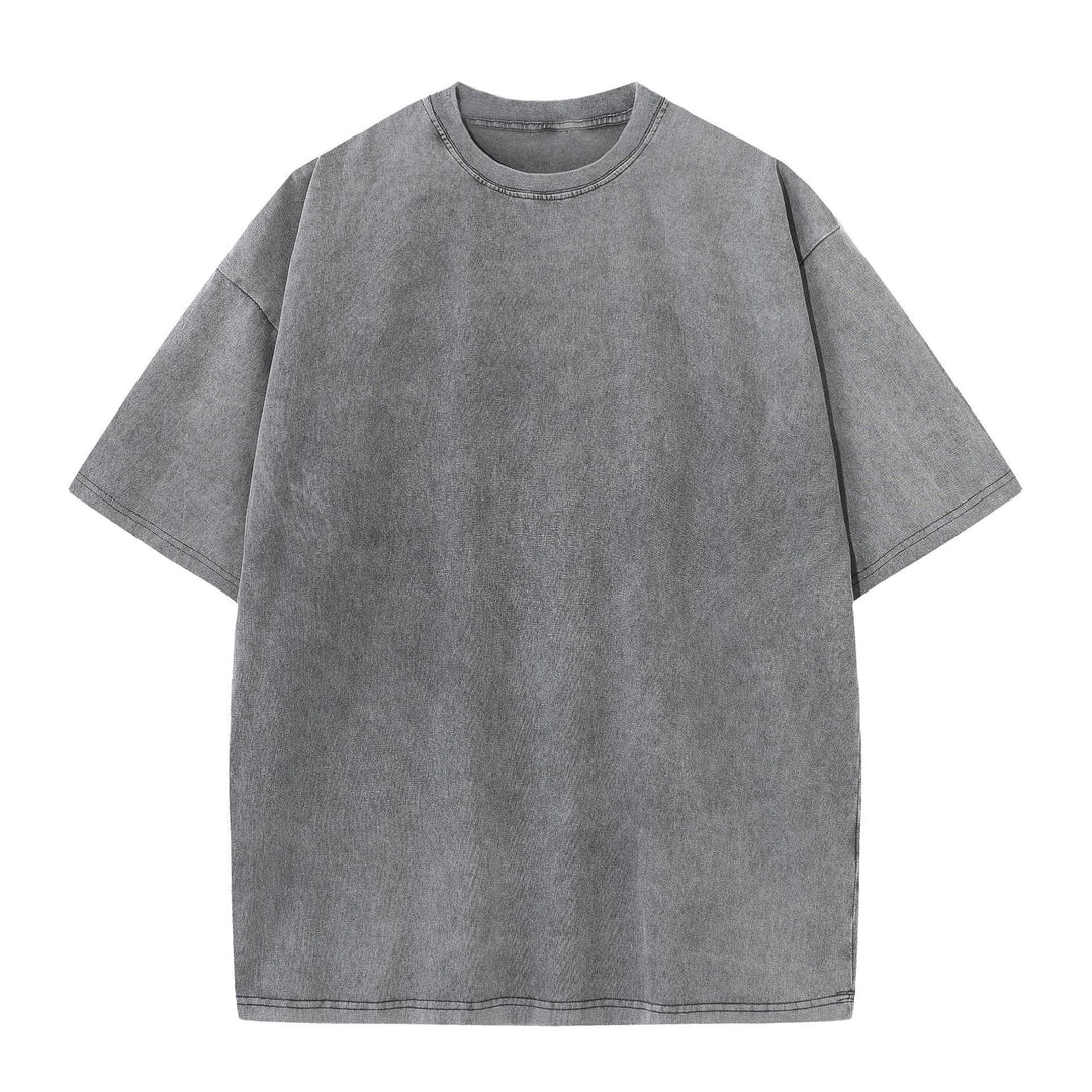 Damen Oversized Relaxed Fit Vintage Wasch T-Shirt Drune