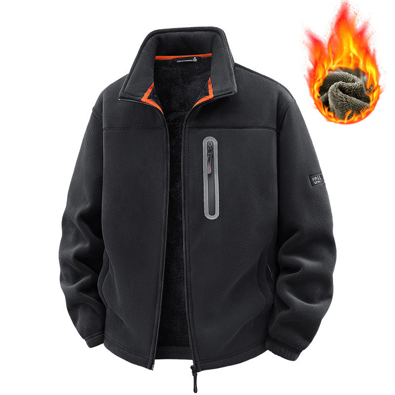 Herren Fleecejacke mit hohen Kragen Drune