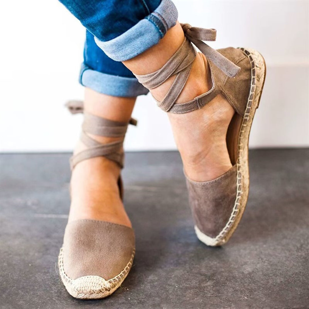 Damen Espadrilles mit verstellbarem Knöchelriemen und komfortabler Espandrillesohle Drune