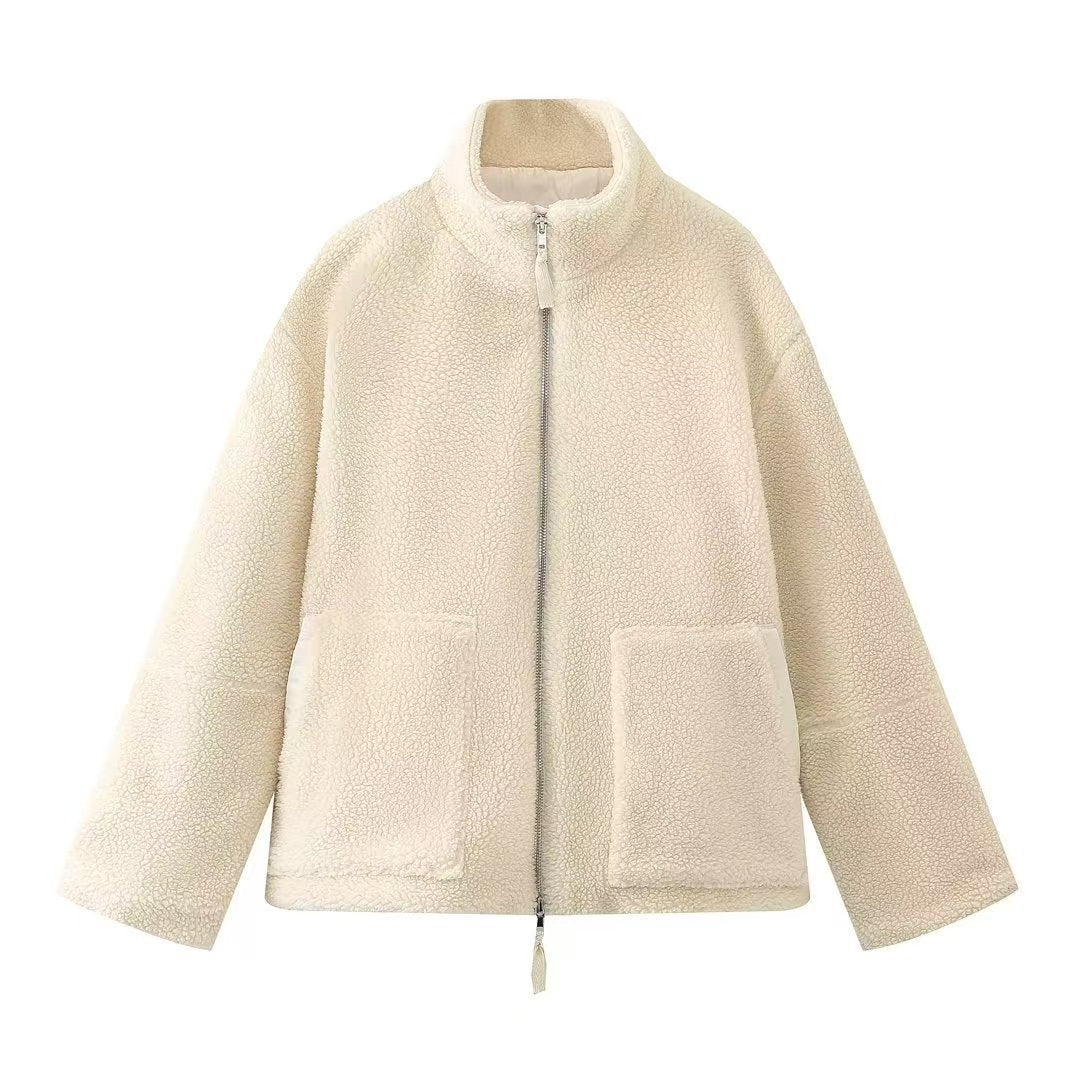 Damen Fleecejacke mit hohem Kragen und Reißverschluss Drune