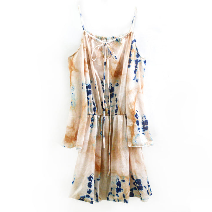 Damen Freizeitkleid mit schulterfreiem Design und Boho-Grafik Drune