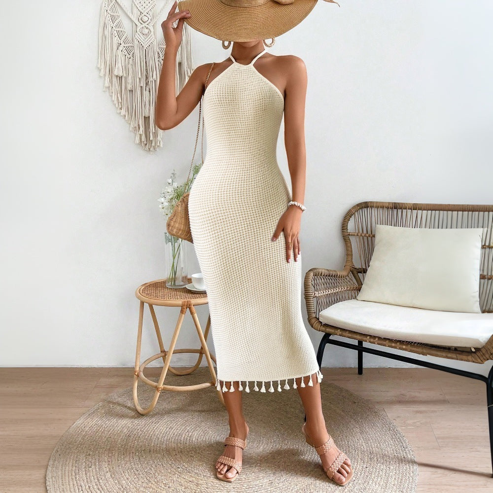 Damen Strickkleid mit halsnahen Trägern Drune