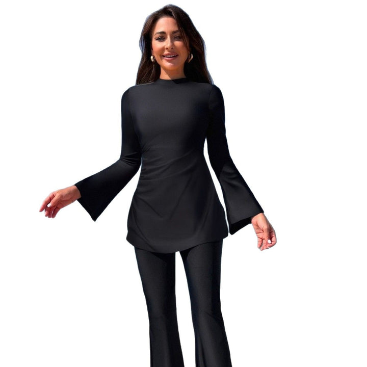 Damen eleganter Strandanzug mit weit schwingendem Oberteil Drune