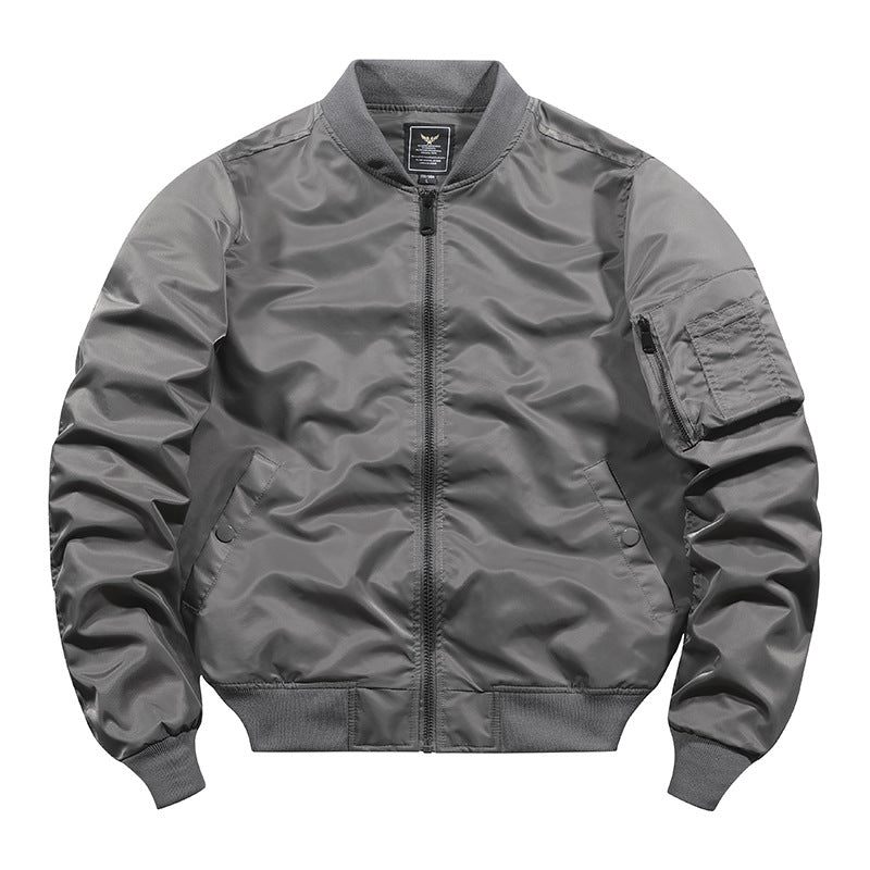 Herren Camouflage-Bomberjacke im Fliegerstil mit Mehrfach-Taschen und Strickbündchen Drune