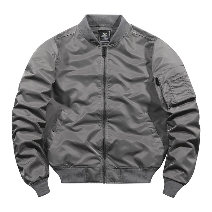 Herren Camouflage-Bomberjacke im Fliegerstil mit Mehrfach-Taschen und Strickbündchen Drune