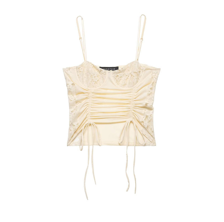 Damen Spitzeneinsatz Top Drune