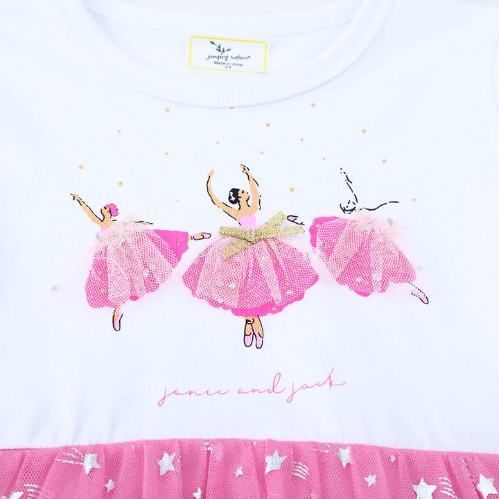 Mädchen Ballettkleid mit glitzernden Sternen und bezauberndem Tüllrock Drune