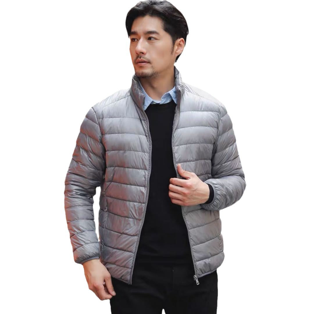 Herren Ultraleichte gesteppte Kapuzenjacke mit windabweisender Hülle und Kompaktpackfunktion Drune