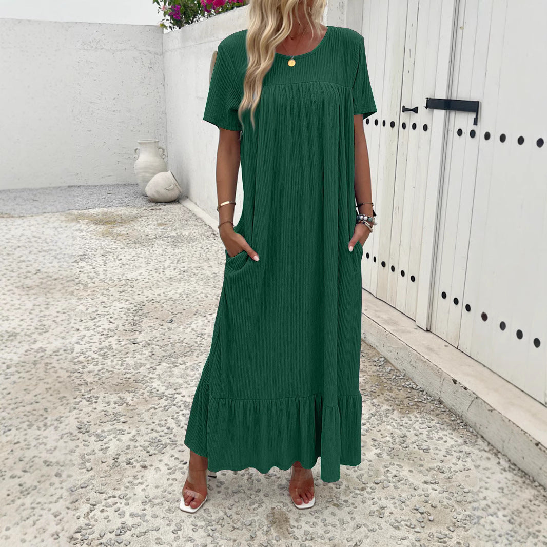 Damen Maxi-Kleid mit praktischem Taschen-Design Drune