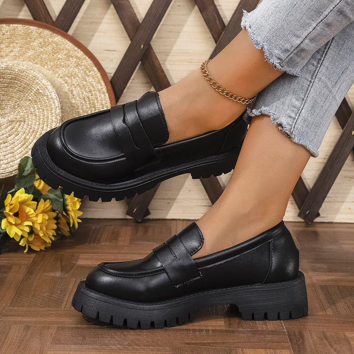 Damen Chunky Loafers im modernen Stil mit rutschfester Profilsohle Drune