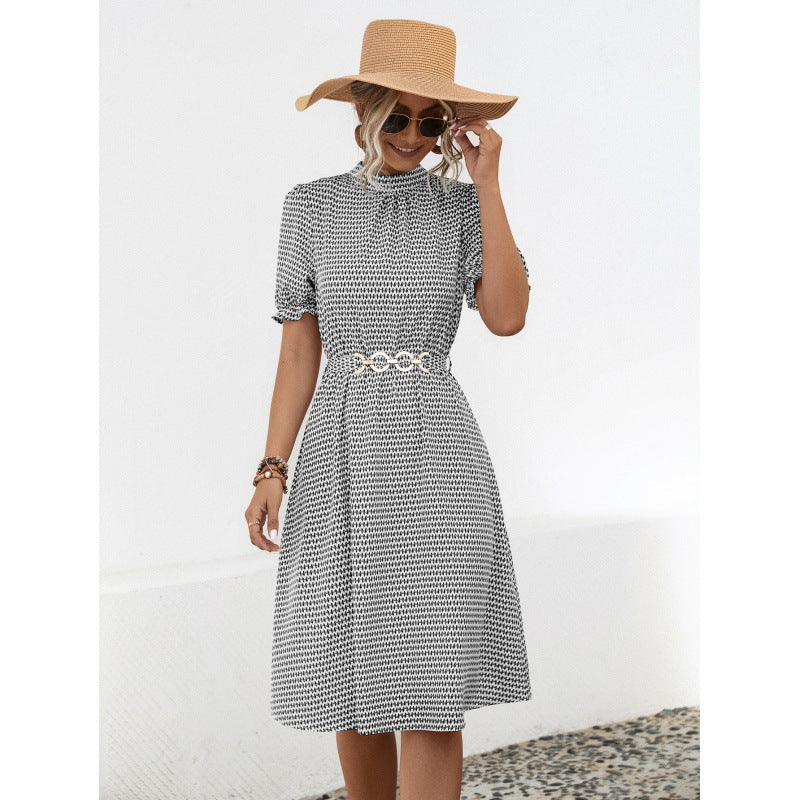 Damen Sommerkleid mit eleganter Blumenmusterung Drune