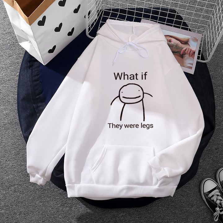 Damen nan Kapuzenpullover mit minimalistischer Grafik, lockerer Oversize-Passform und Kängurutasche Drune