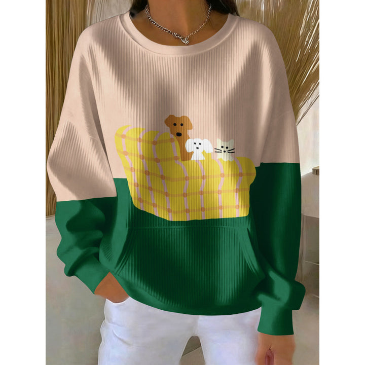 Damen Gemütlicher Pullover Drune