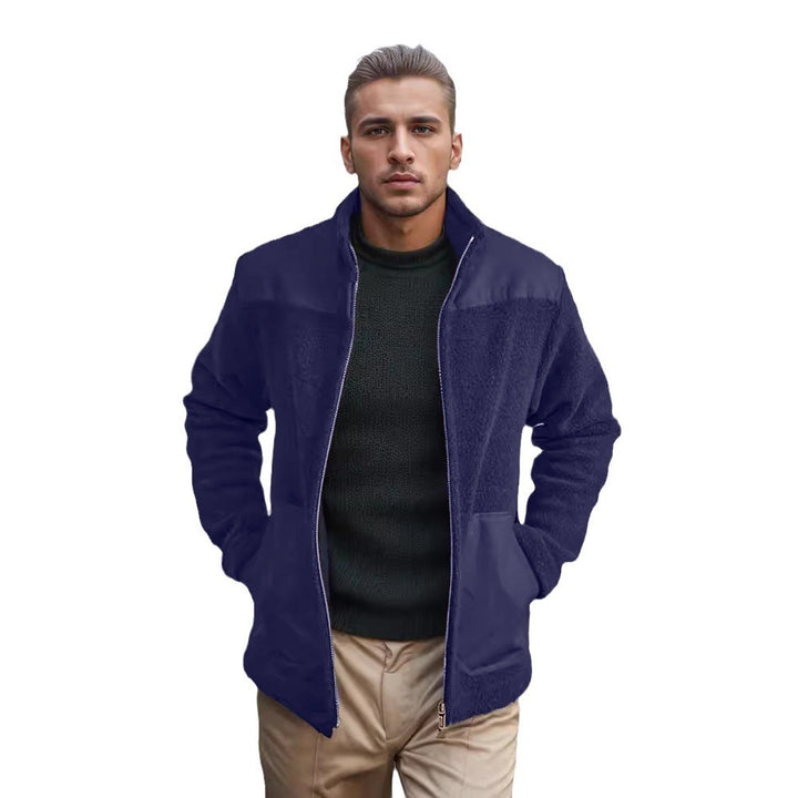Herren kuschelige Fleecejacke mit raffinierten Taschen Drune