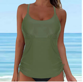 Damen lässiges Tankini-Oberteil mit Schnürung Drune