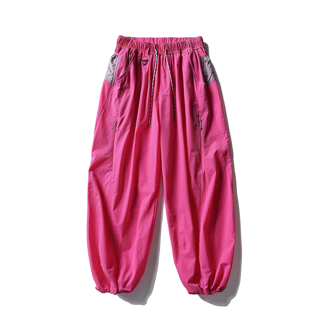 Herren Balloon-Silhouette Ripstop-Freizeit-Hose mit elastischem Tunnelzugbund, Zip-Taschen und D-Ring Drune