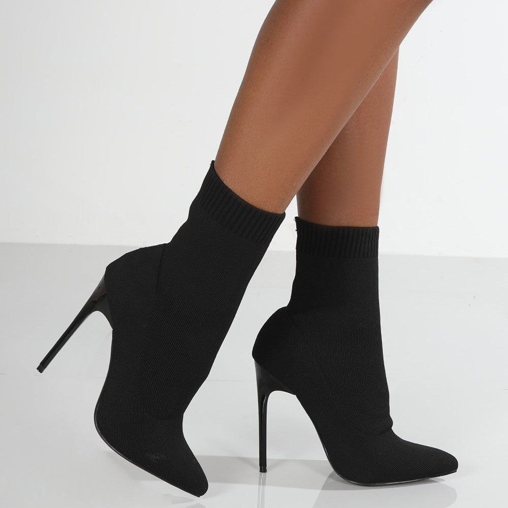 Damen High Heels mit enganliegendem Stricksohlen-Design Drune