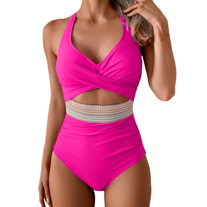 Damen Einteiliges Badeoutfit mit innovativer Wickeloptik Drune