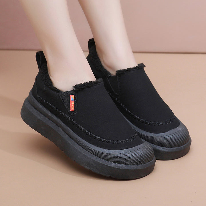 Damen Komfortable und warme Slip-On Hausschuhe mit kuscheligem Innenfutter Drune