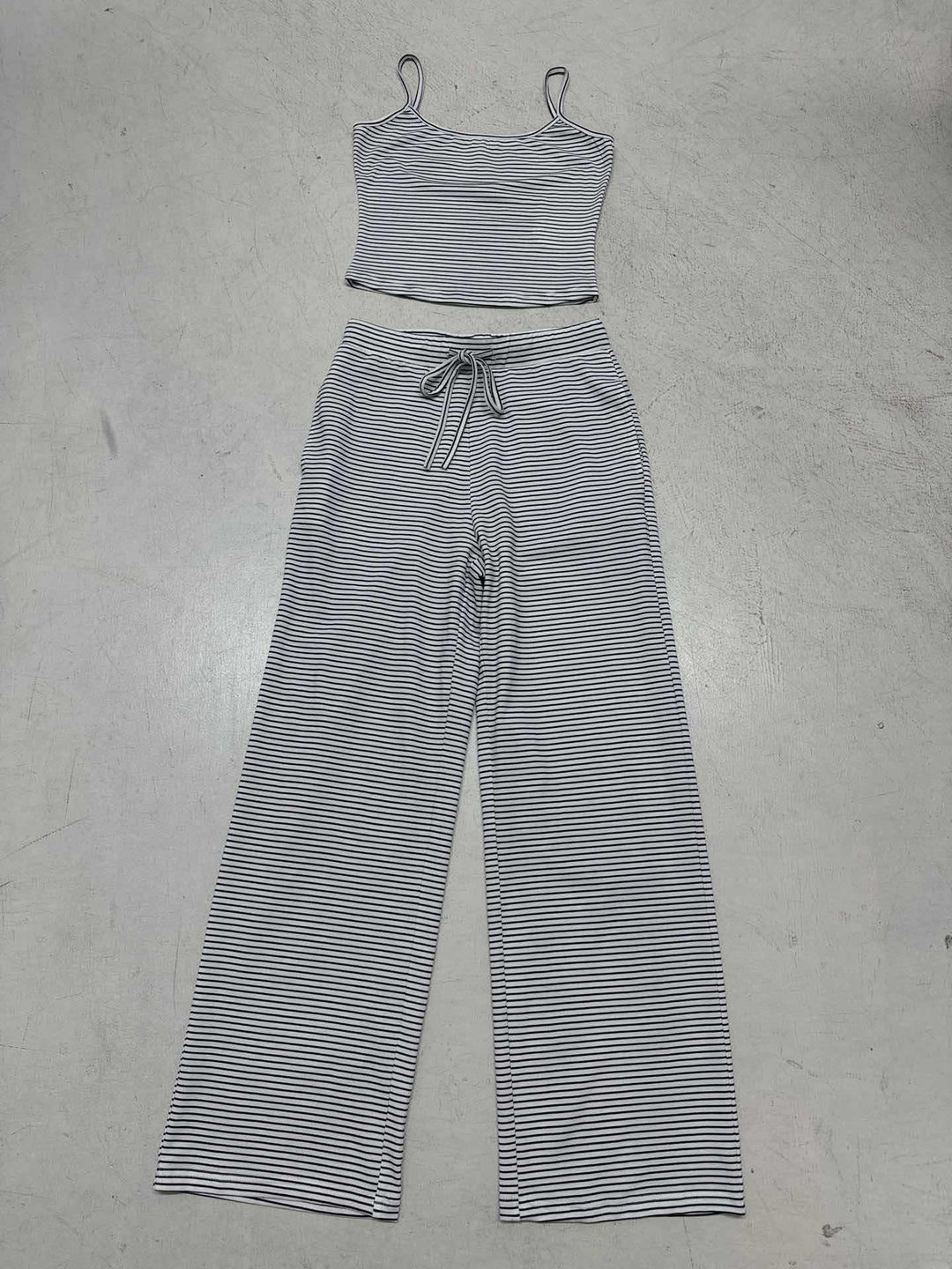 Damen lässiges Sport-Set aus hochwertigem Jersey mit durchgehendem Gummizug Drune
