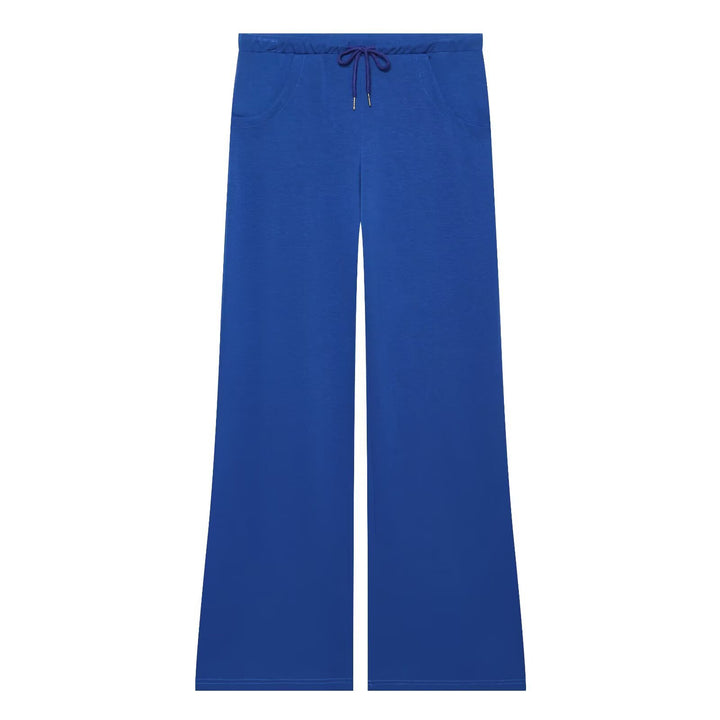 Damen Weit geschnittene High‑Waist Loungehose mit Kordelzug und Eingrifftaschen Drune