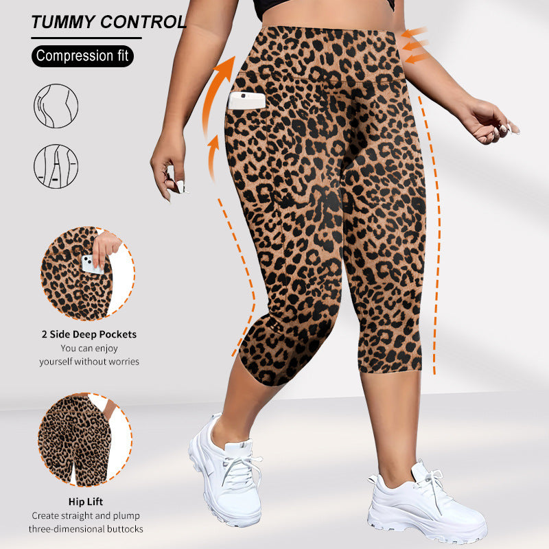 Damen Sculpting-Capri mit hoher Taille, Seitentaschen und formender Nahtführung Drune