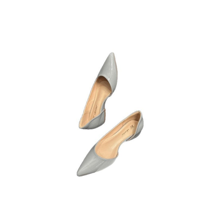 Damen Spitze Lack-Ballerinas mit gepolstertem Komfort-Fußbett Drune