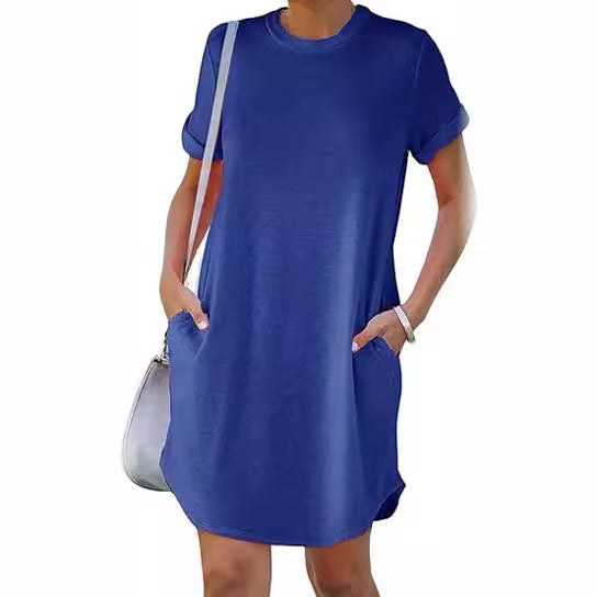 Damen Casual Kleid mit praktischen Taschen Drune