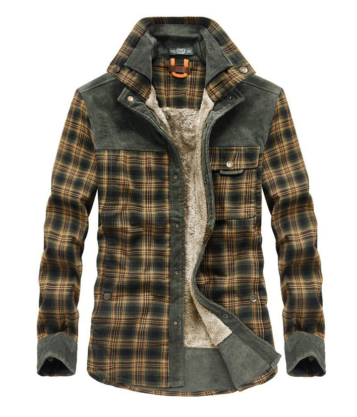Herren Gemütliche Flanelljacke mit Fleecefutter Drune