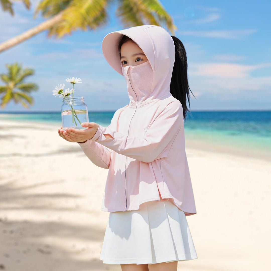 Kinder Sonnenjacke mit Kapuze und UV-Schutz Drune