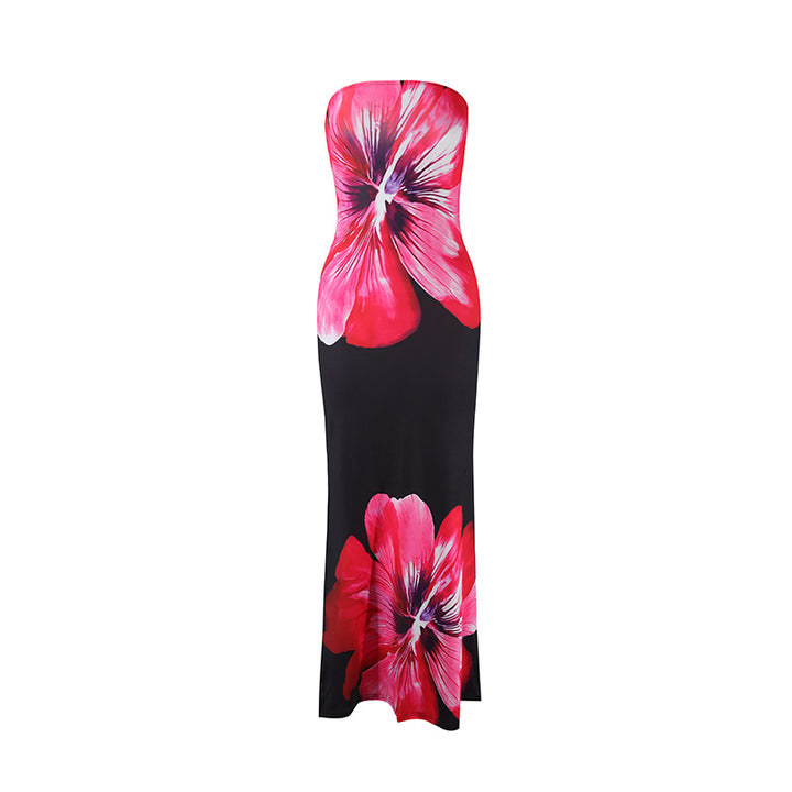 Damen Maxikleid mit floralem Muster Drune