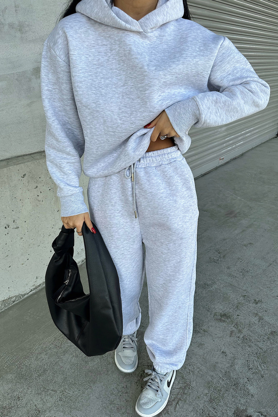 Damen bequeme und stylische Sport-Hoodie-Kombination Drune