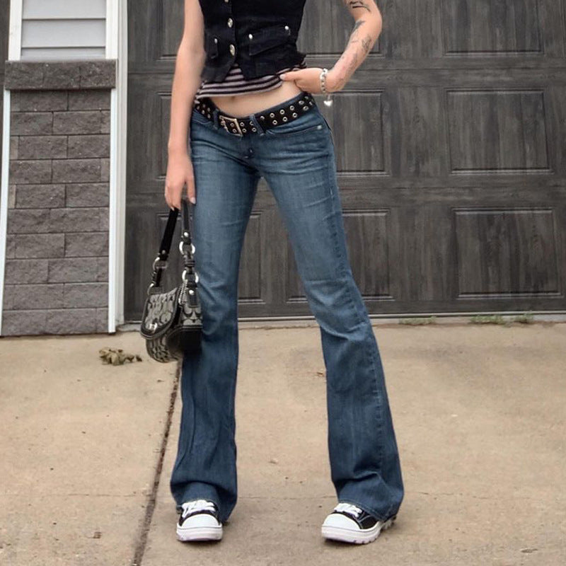 Damen Flared Jeans im Vintage-Stil Drune