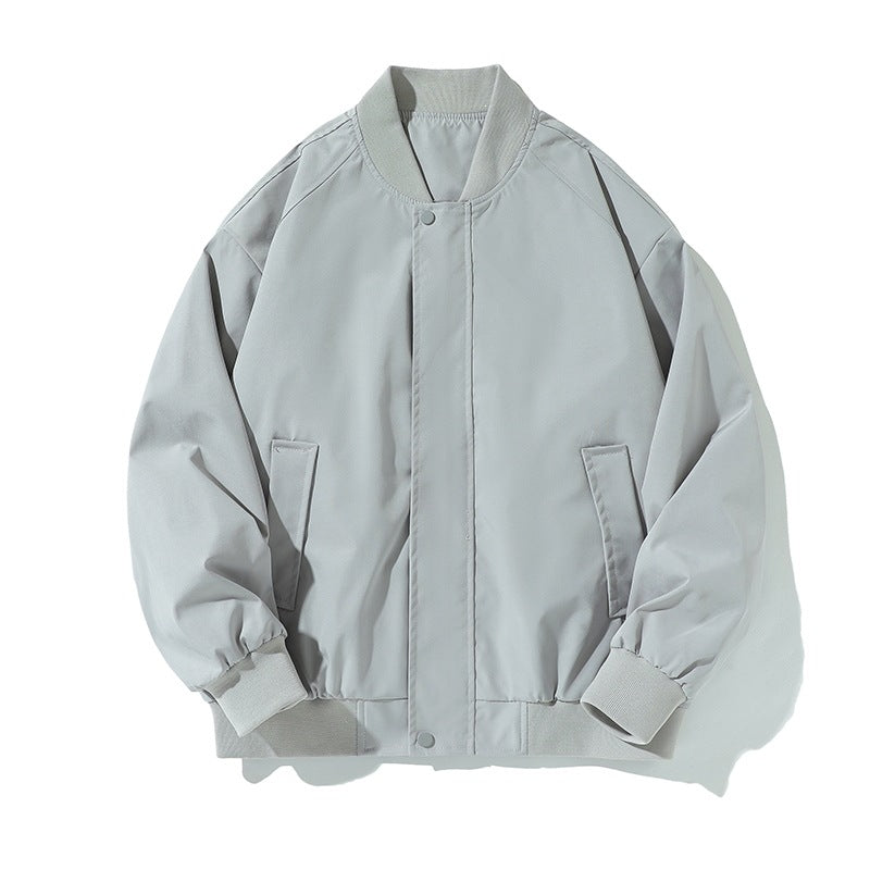 Damen Leichte Bomberjacke mit geripptem Saum, Druckknopfblende und verdeckten Eingrifftaschen Drune